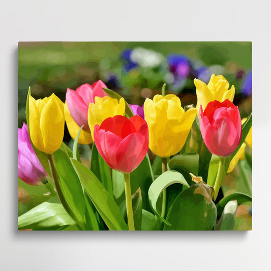 Tulips V4 | Paint by Numbers | Flowers-Paintsuper