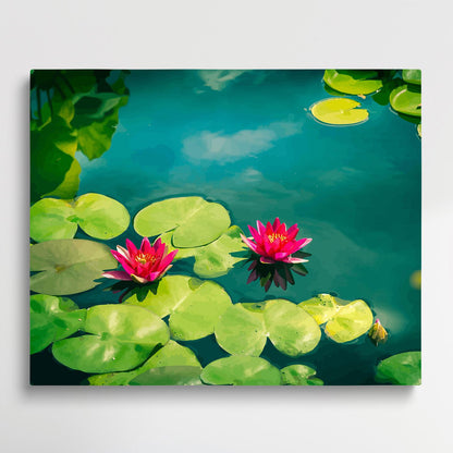 Water lilies V4 | Paint by Numbers | Flowers-Paintsuper