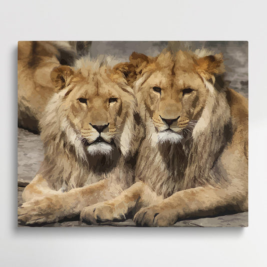 Lions | Paint by Numbers | Animals-Paintsuper