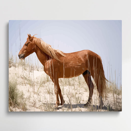 Wild spanish mustang | Paint by Numbers | Animals-Paintsuper