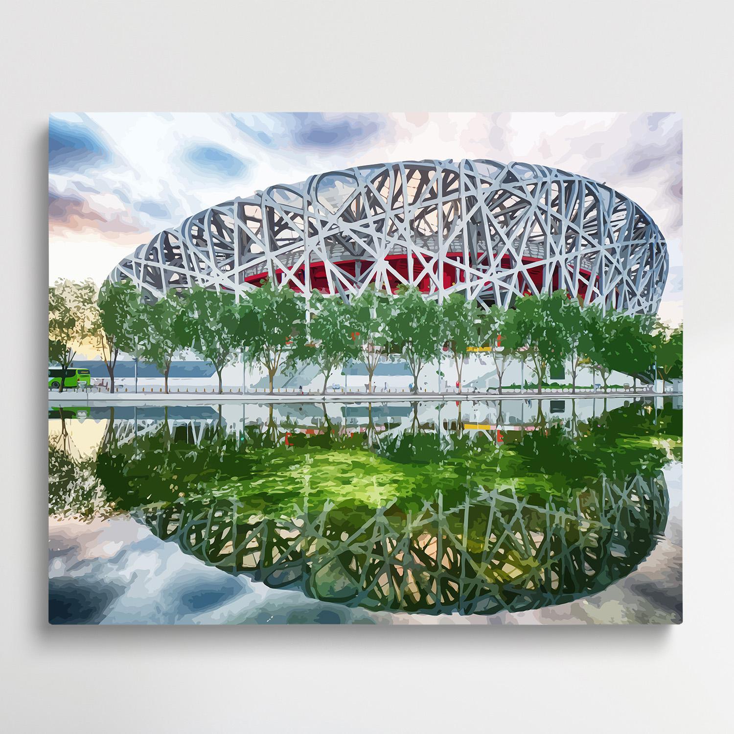 Beijing Bird's Nest Stadium | Paint by Numbers | Cities-Paintsuper