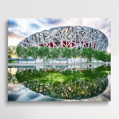 Beijing Bird's Nest Stadium | Paint by Numbers | Cities-Paintsuper