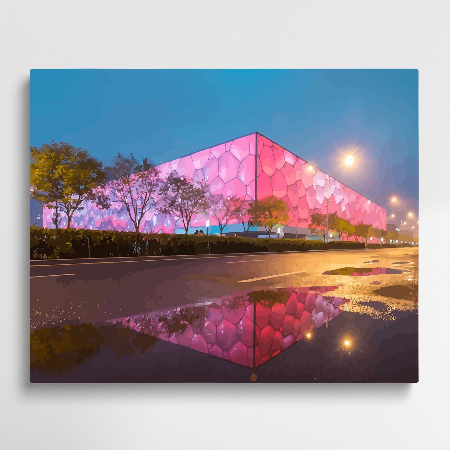 Beijing Water Cube | Paint by Numbers | Cities-Paintsuper