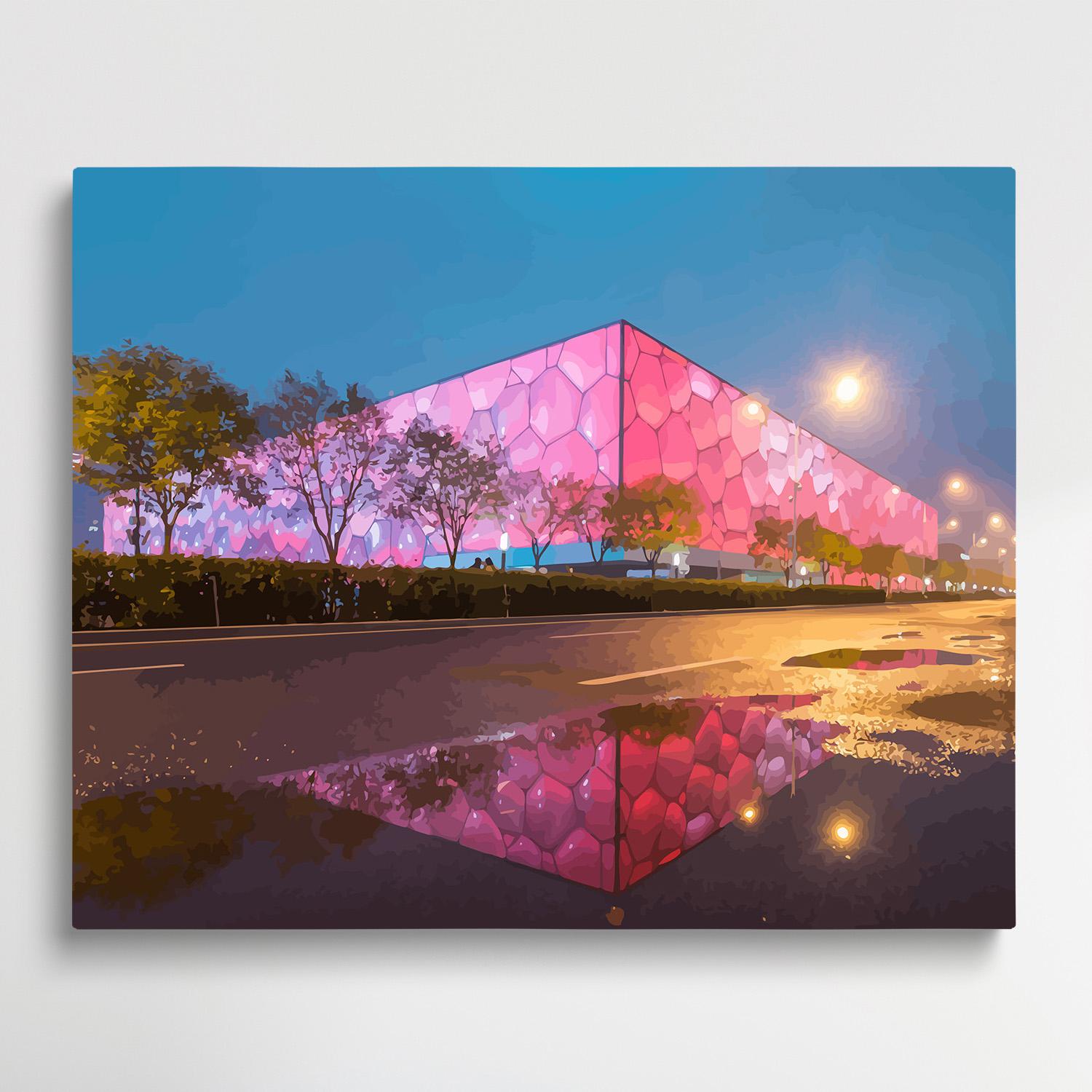 Beijing Water Cube | Paint by Numbers | Cities-Paintsuper