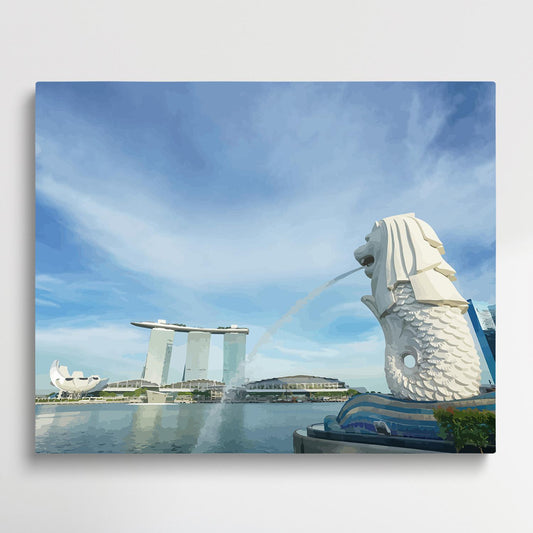 Singapore Sands Merlion | Paint by Numbers | Cities-Paintsuper