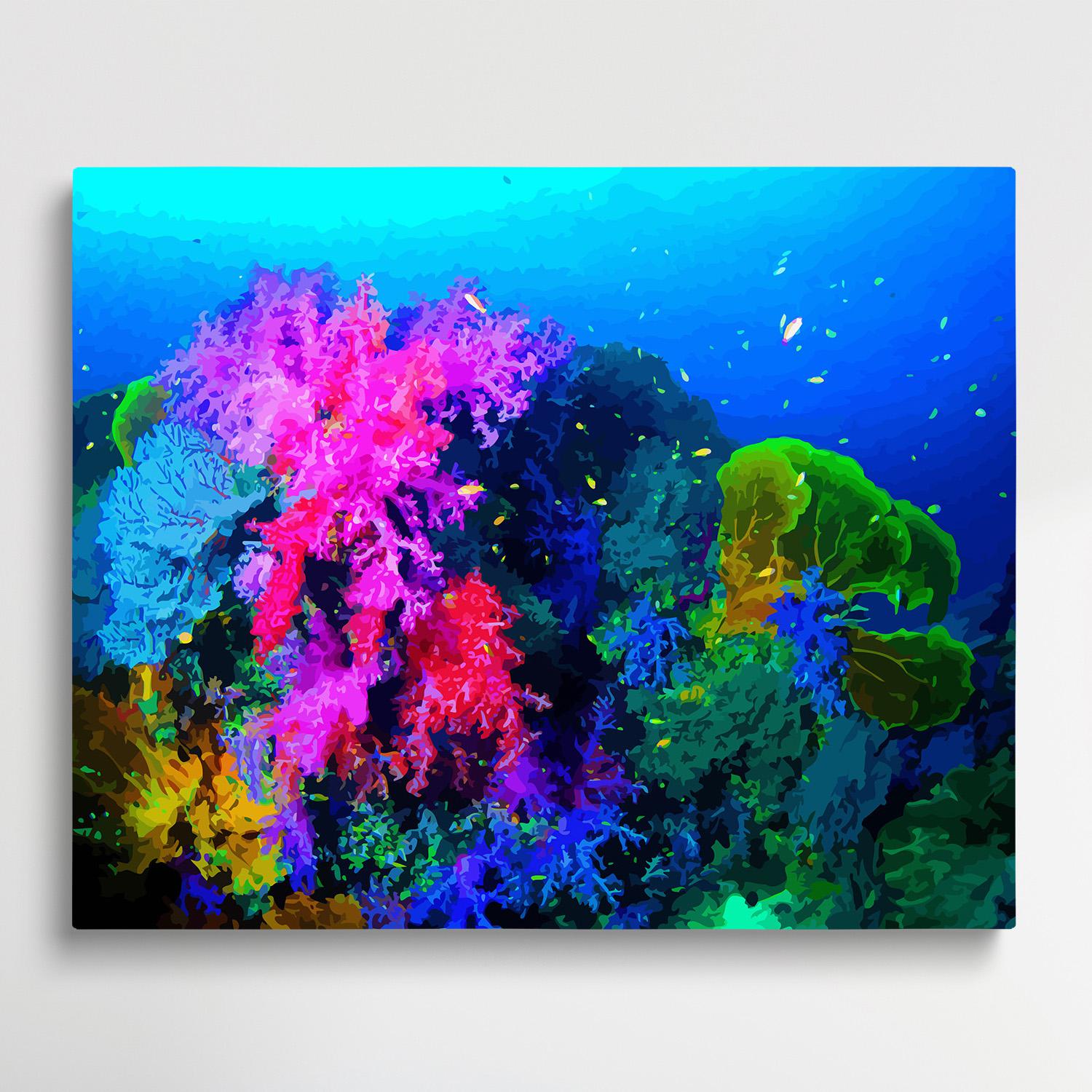 Beautiful underwater coral | Paint by Numbers | Marine Life-Paintsuper