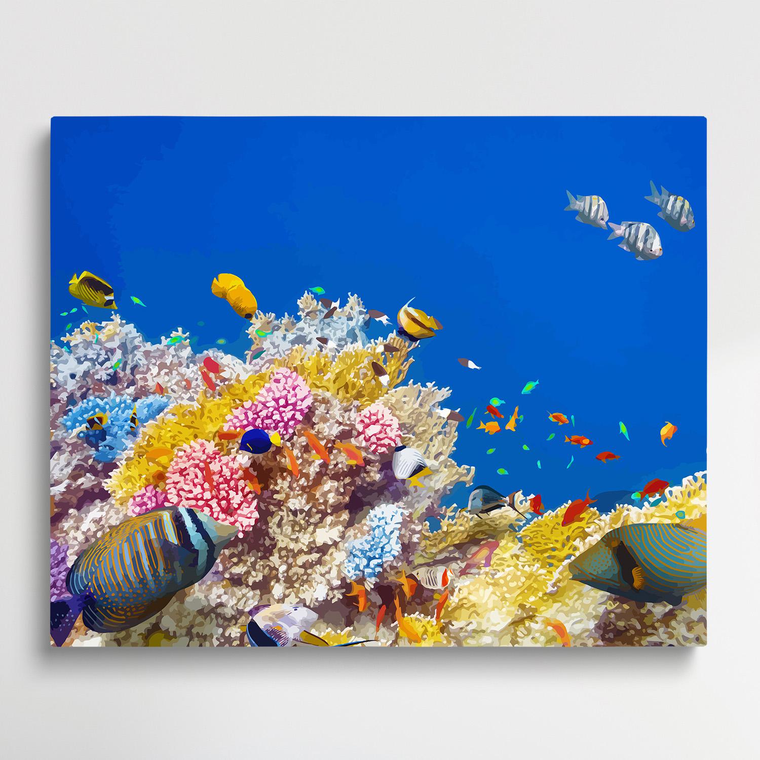Colorful ocean fish V2 | Paint by Numbers | Marine Life-Paintsuper