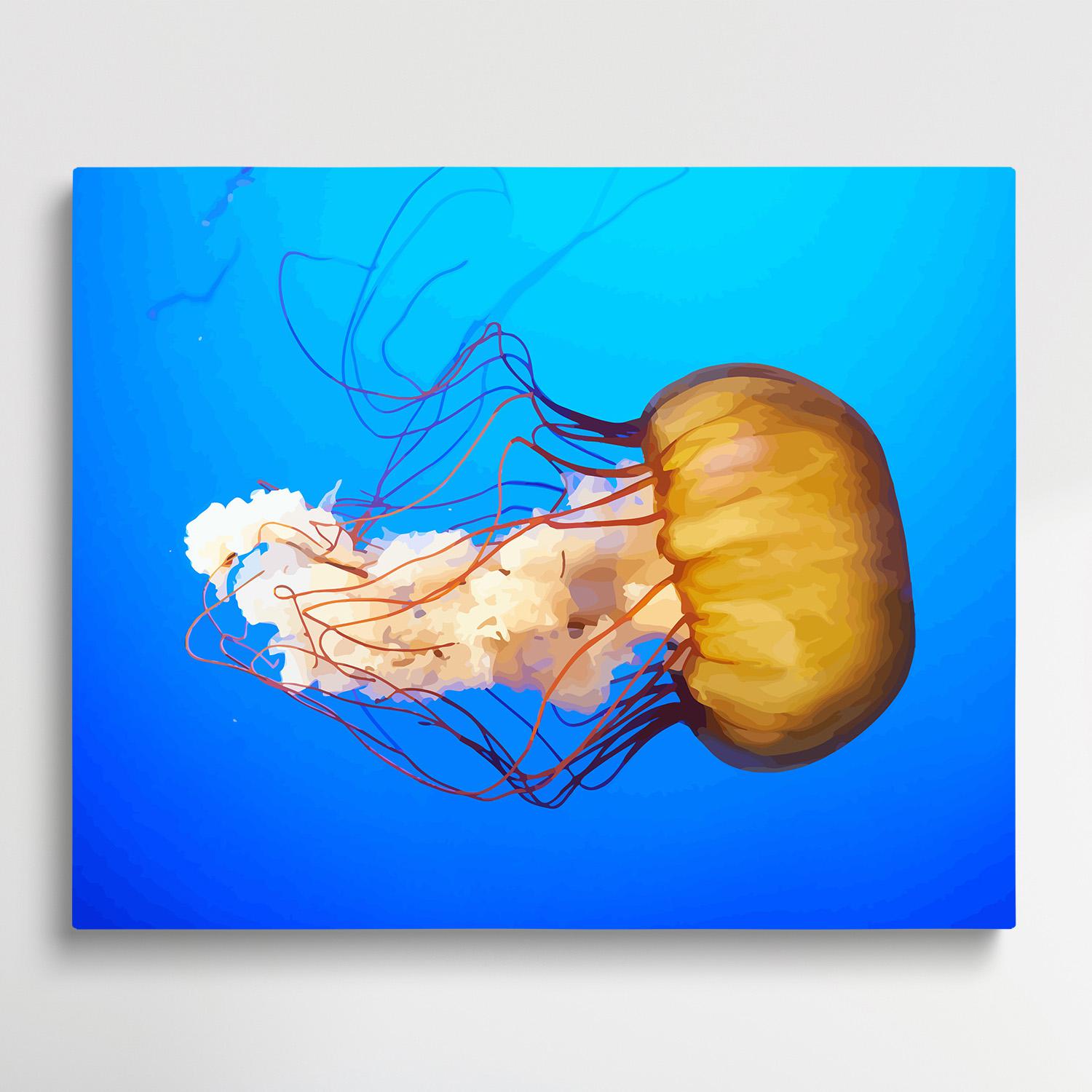 Jellyfish V2 | Paint by Numbers | Marine Life-Paintsuper