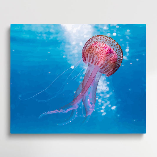 Jellyfish V5 | Paint by Numbers | Marine Life-Paintsuper