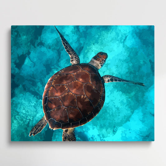 Sea Turtle | Paint by Numbers | Marine Life-Paintsuper