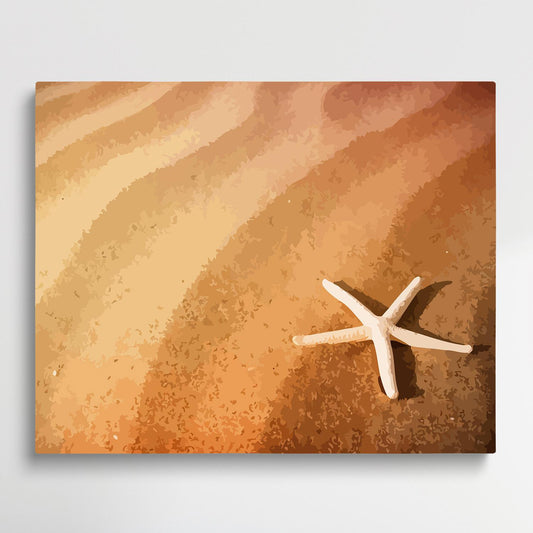 Starfish on the beach V4 | Paint by Numbers | Marine Life-Paintsuper