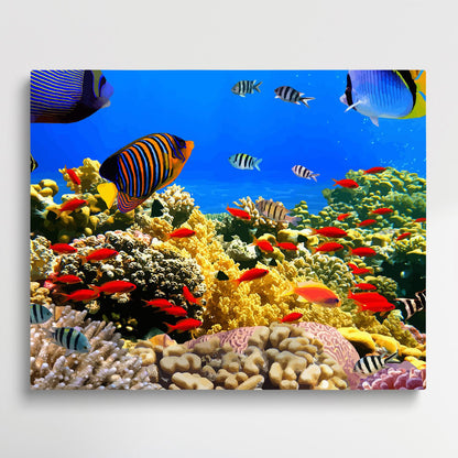 Undersea coral reef V2 | Paint by Numbers | Marine Life-Paintsuper