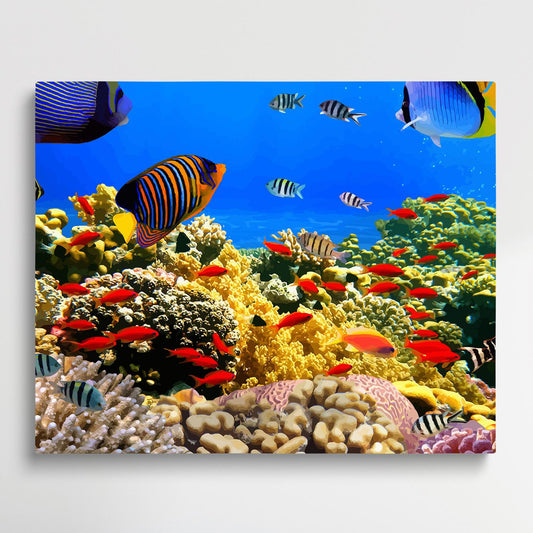Undersea coral reef V2 | Paint by Numbers | Marine Life-Paintsuper