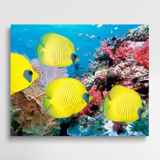 Undersea coral reef V3 | Paint by Numbers | Marine Life-Paintsuper