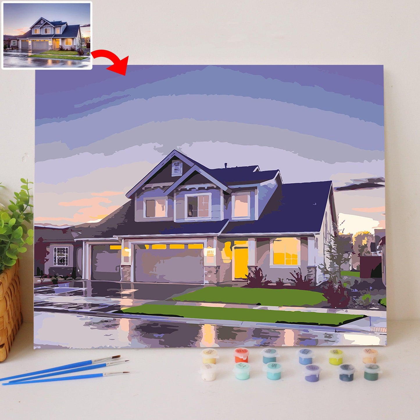 Custom House Paint by Numbers | Paintsuper